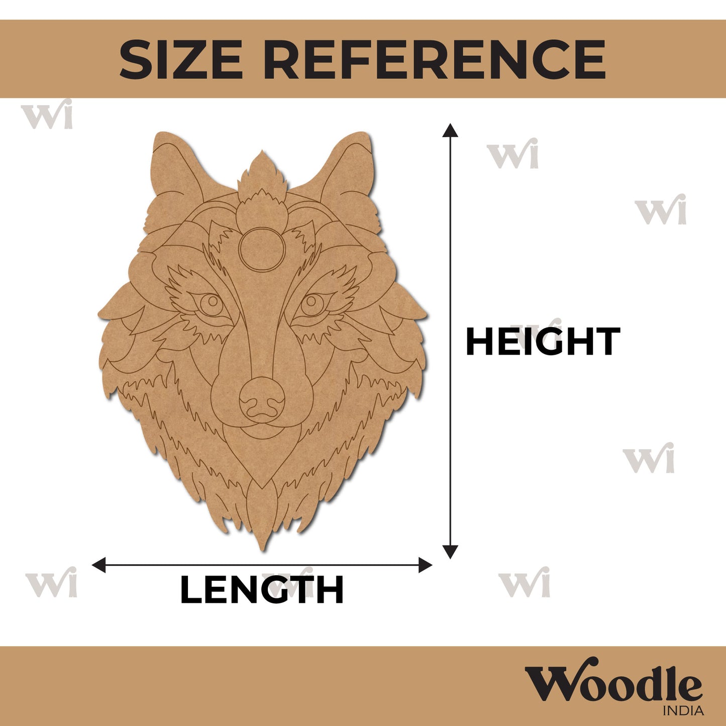 Wolf Pre Marked MDF Design 1