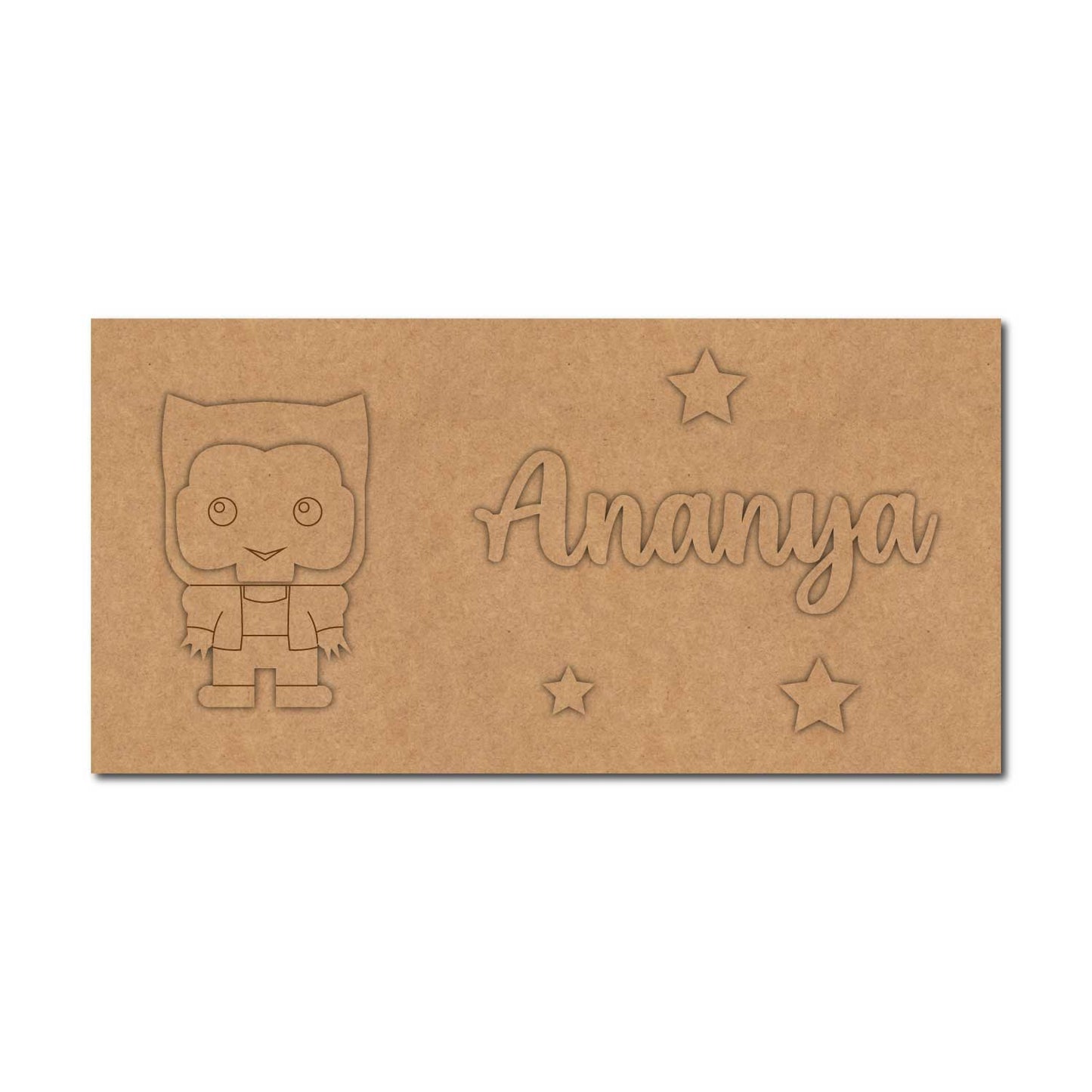 Wolverine Kids Nameplate MDF Design 1