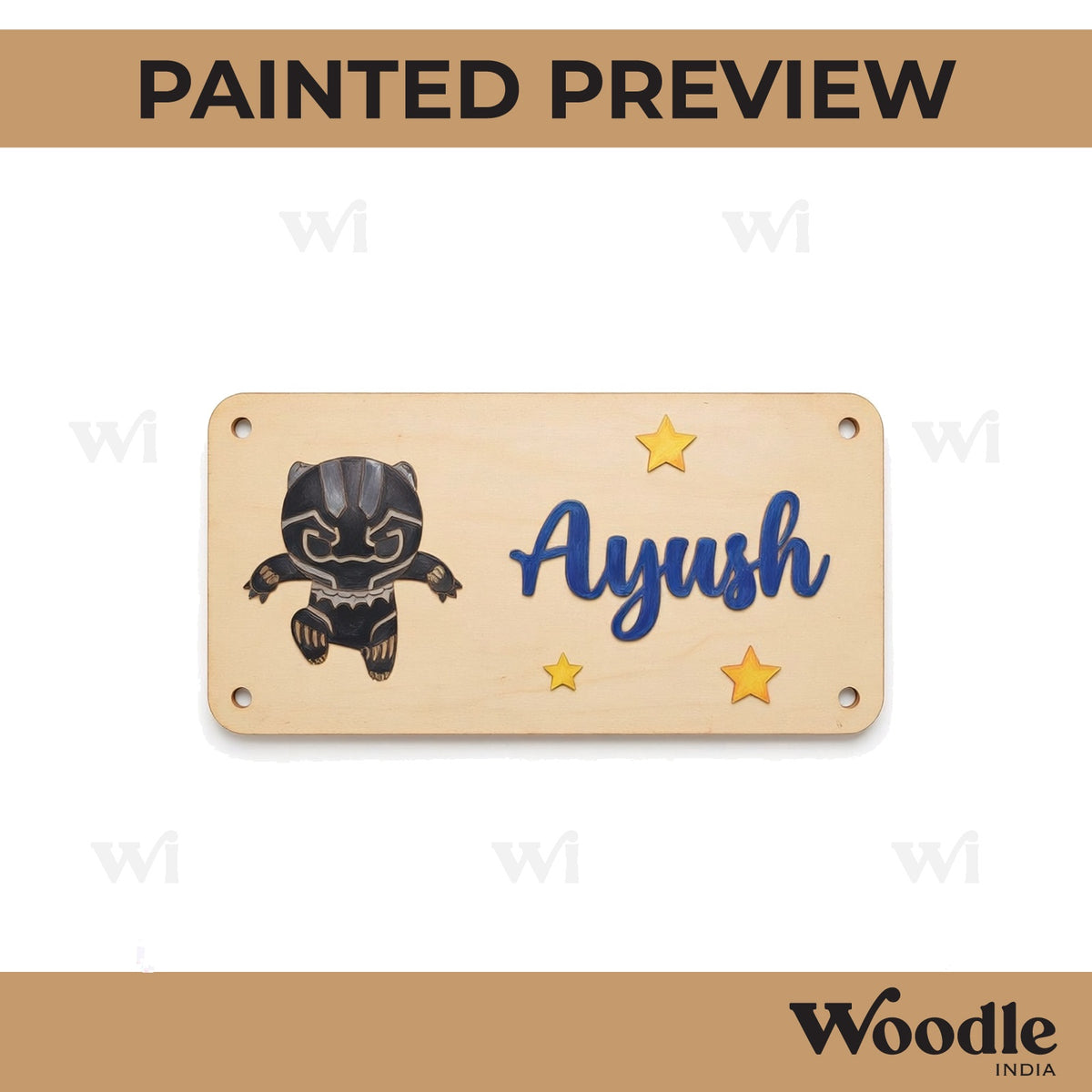 Wolverine Kids Nameplate MDF Design 2