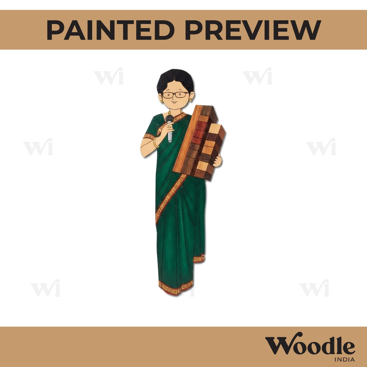 Woman Architect Pre Marked MDF Design 1