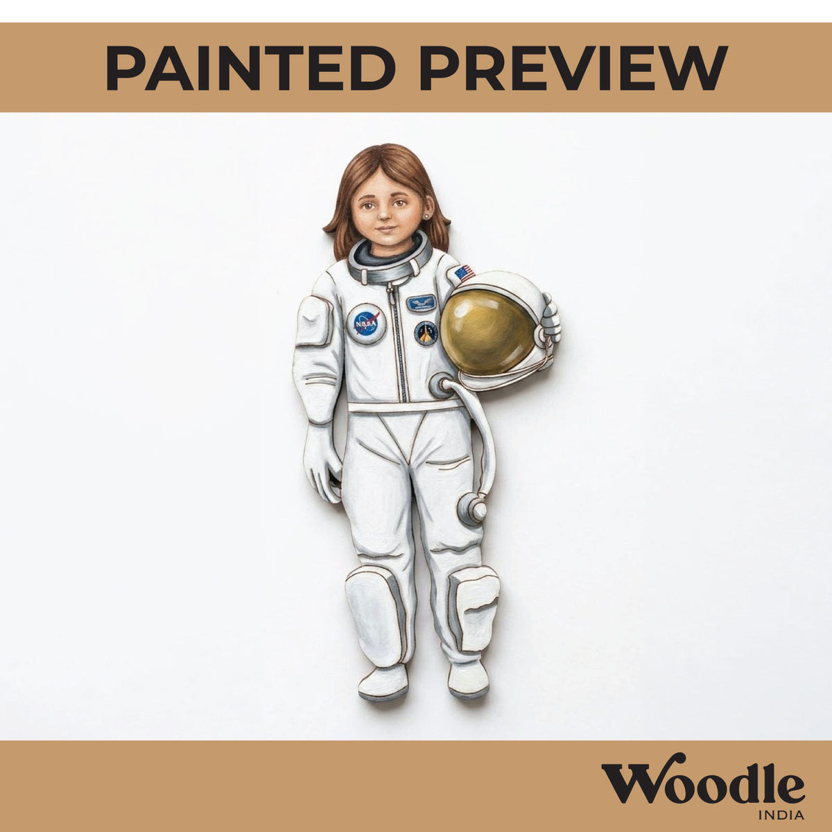 Woman Astronaut Pre Marked MDF Design 1