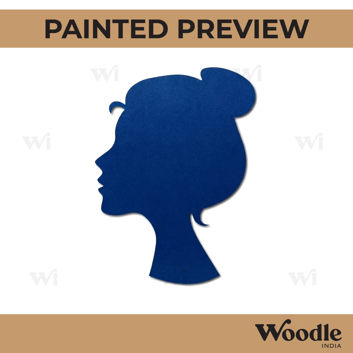 Woman Face Cutout MDF Design 1
