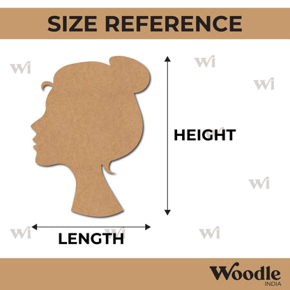 Woman Face Cutout MDF Design 1