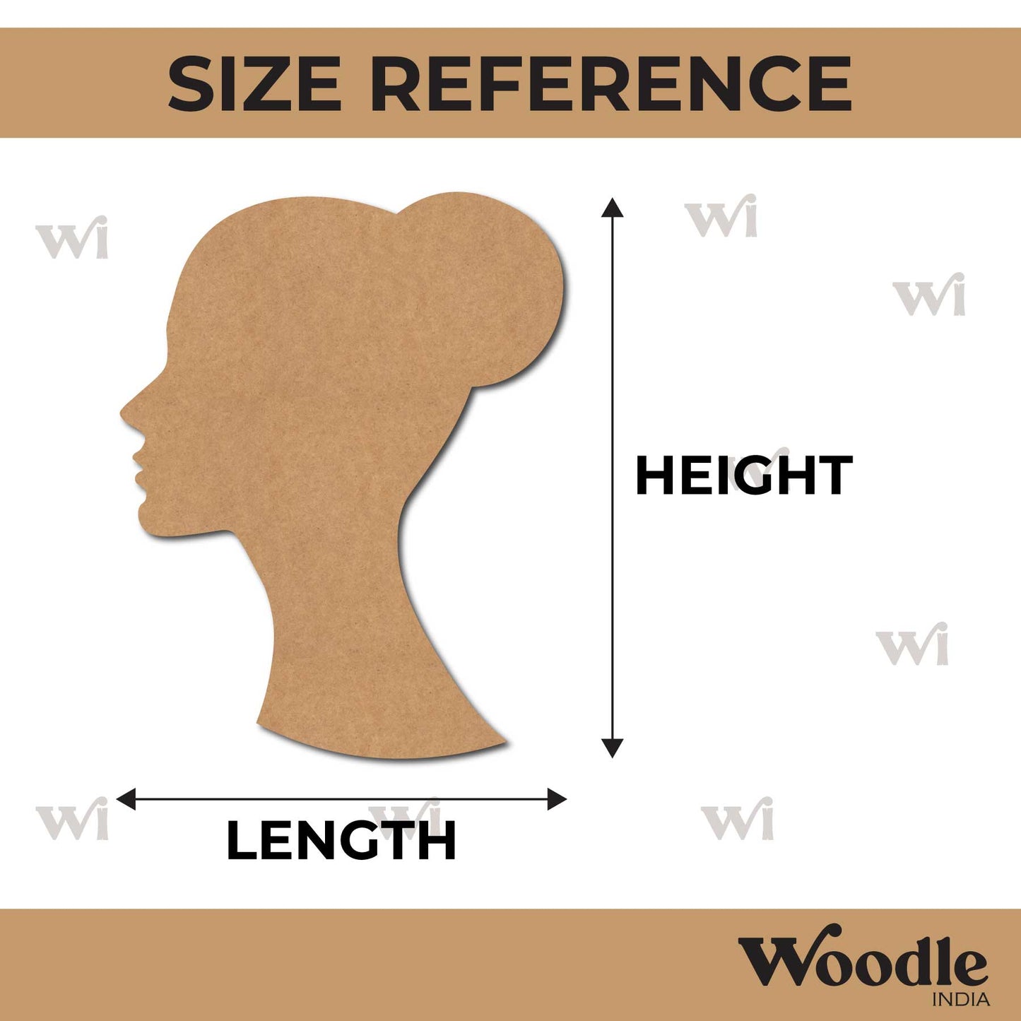 Woman Face Cutout MDF Design 2