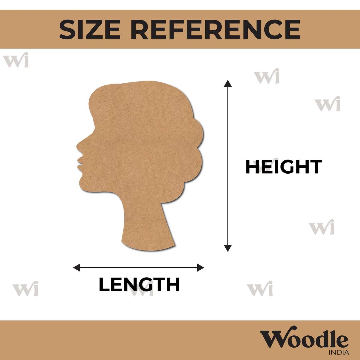 Woman Face Cutout MDF Design 3