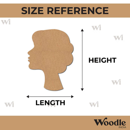 Woman Face Cutout MDF Design 3