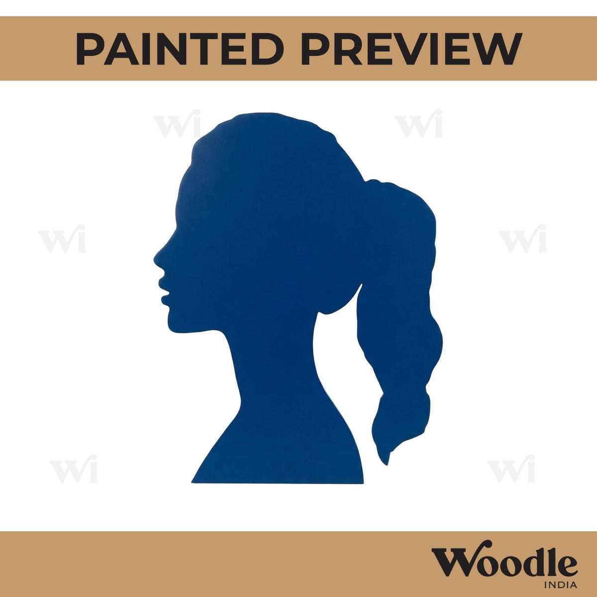 Woman Face Cutout MDF Design 4
