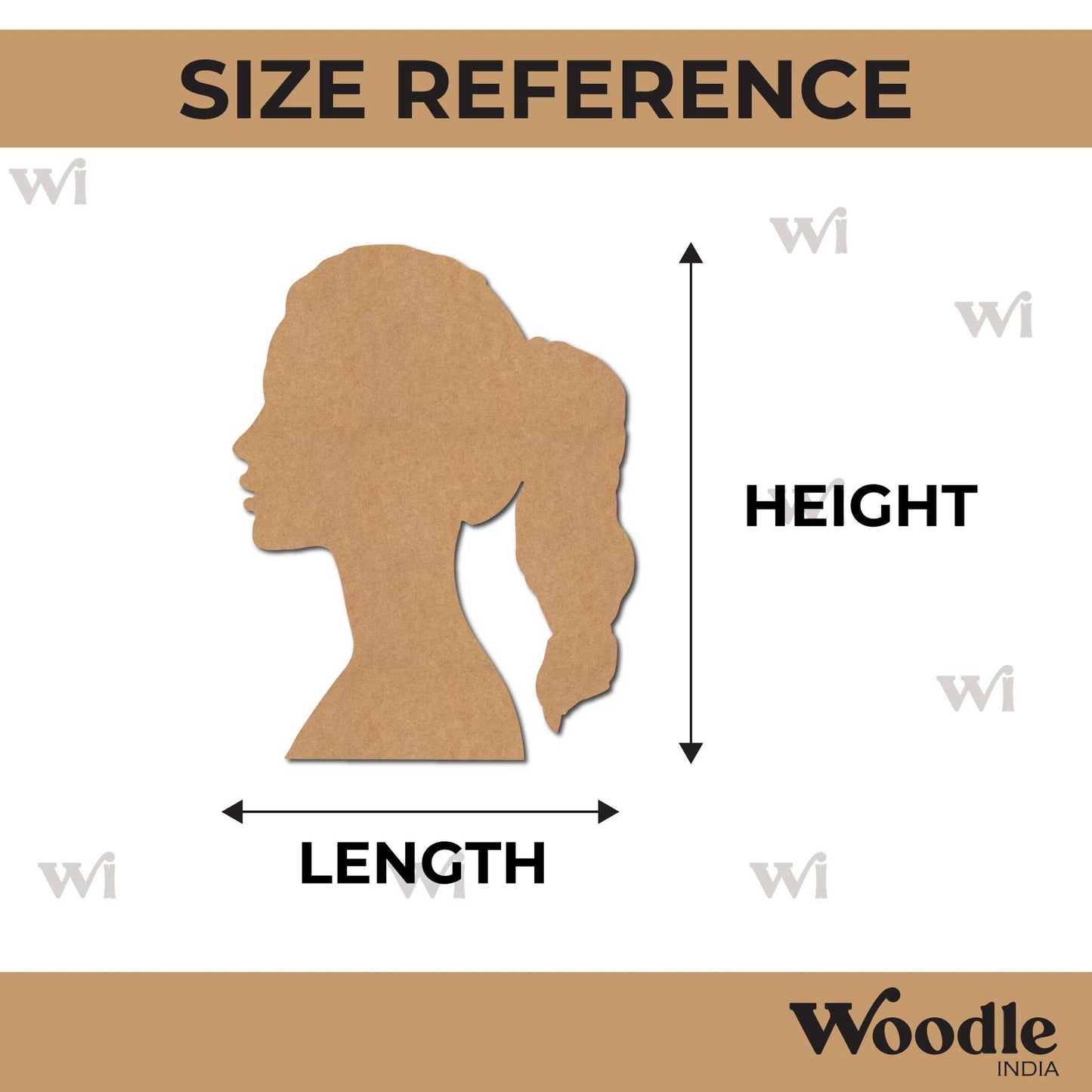 Woman Face Cutout MDF Design 4