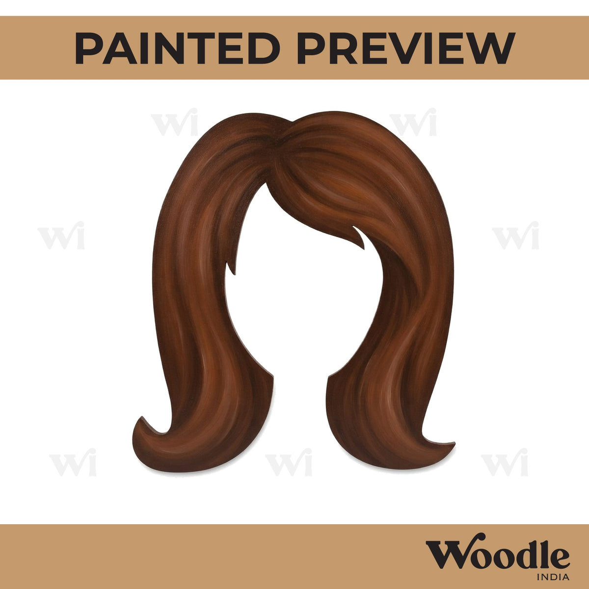 Woman Hair Cutout MDF Design 1