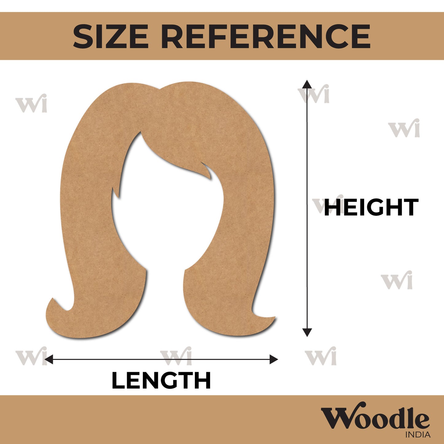 Woman Hair Cutout MDF Design 1