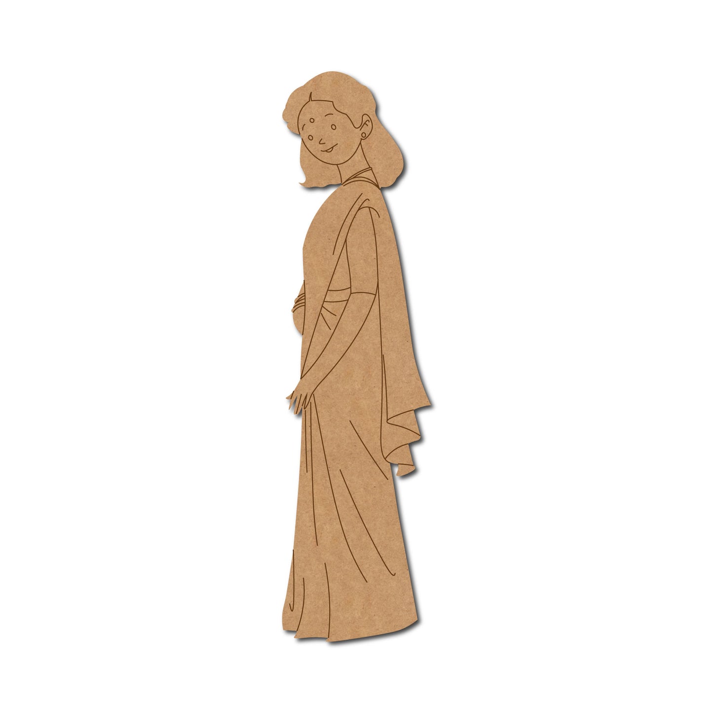 Woman In Saree Pre Marked MDF Design 5