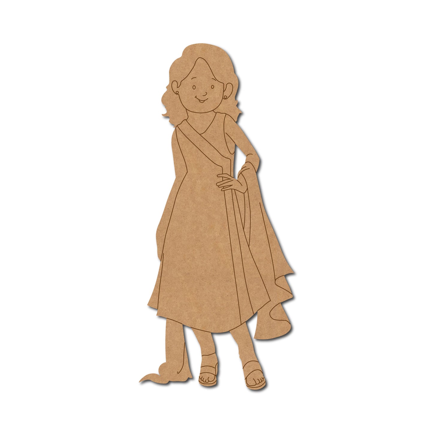 Woman In Suit Pre Marked MDF Design 1