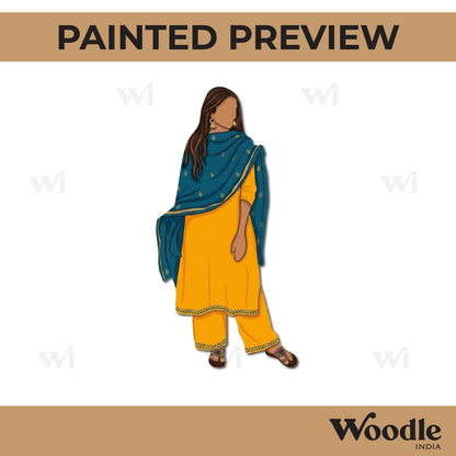 Woman In Suit Pre Marked MDF Design 3