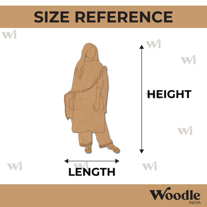 Woman In Suit Pre Marked MDF Design 3