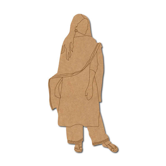 Woman In Suit Pre Marked MDF Design 3