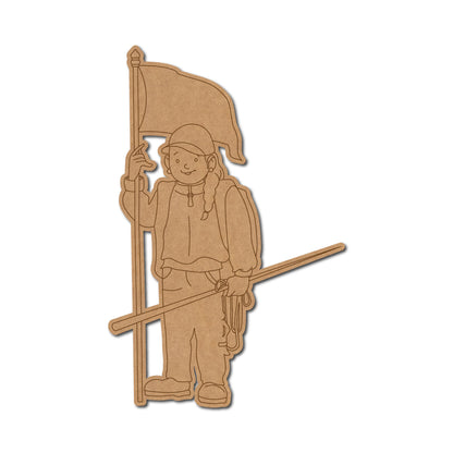 Woman Mountain Climber Pre Marked MDF Design 1