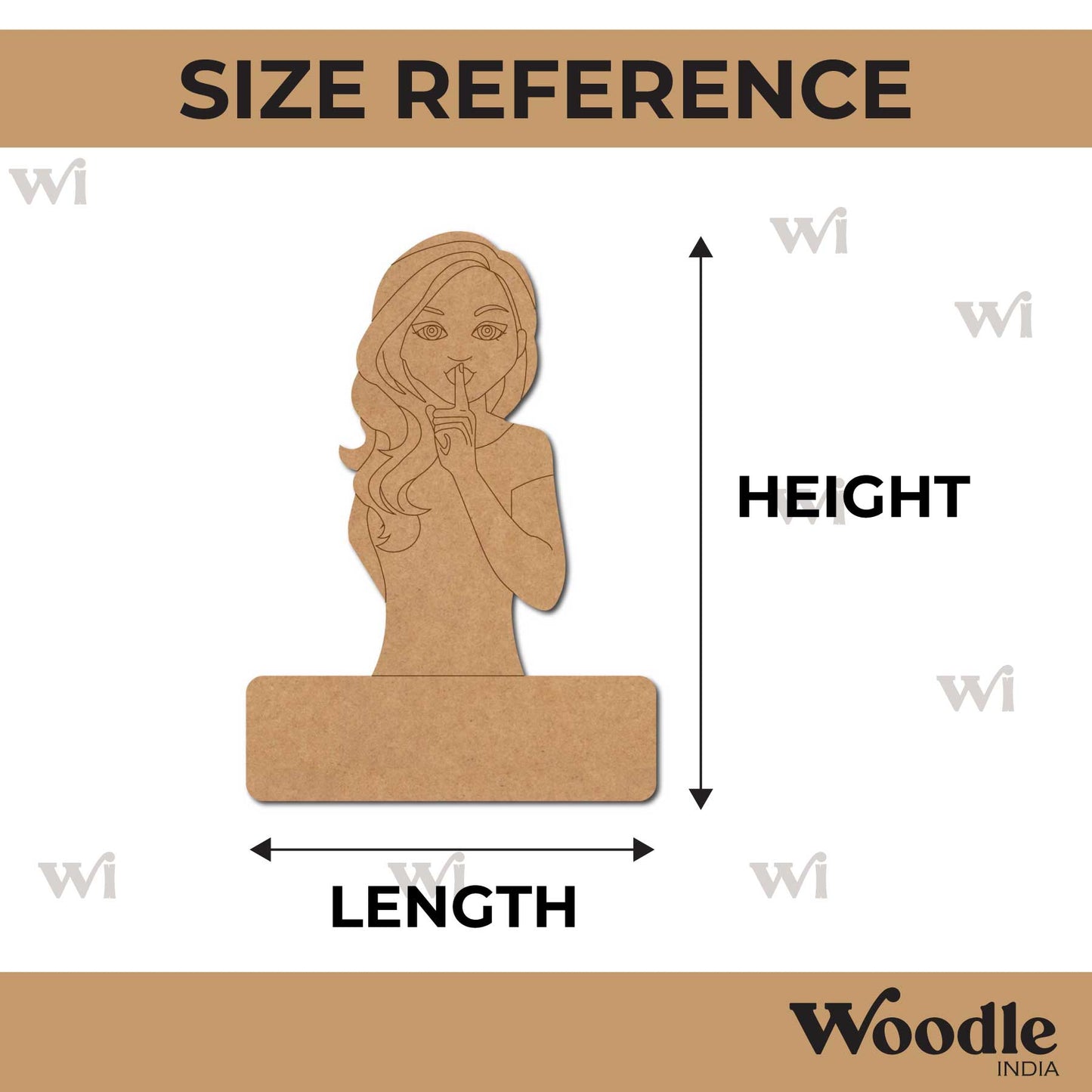 Woman Nameplate Pre Marked MDF Design 1