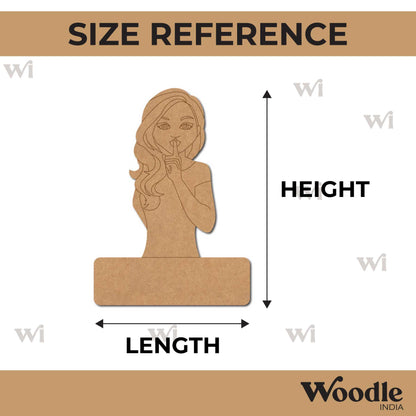 Woman Nameplate Pre Marked MDF Design 1