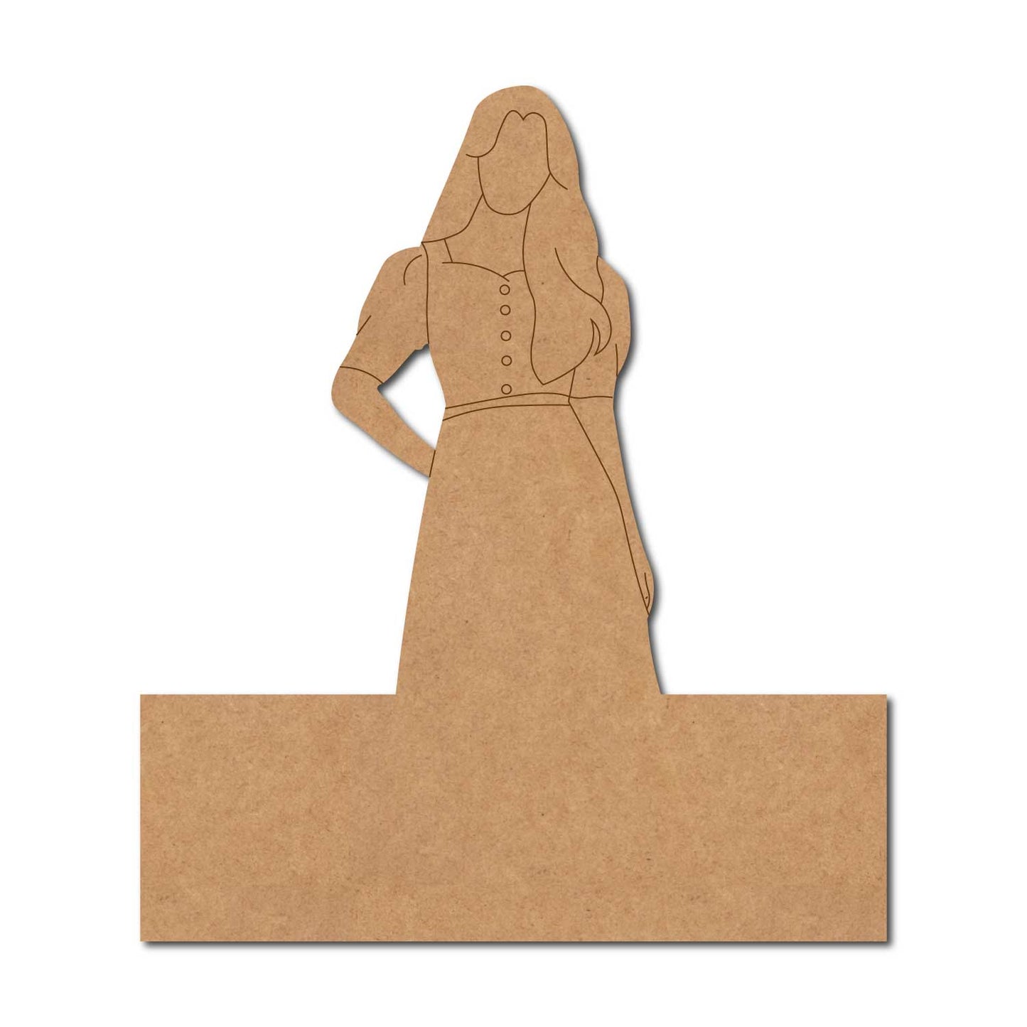 Woman Nameplate Pre Marked MDF Design 2