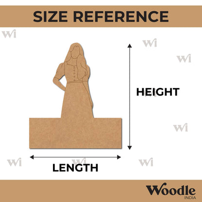 Woman Nameplate Pre Marked MDF Design 2