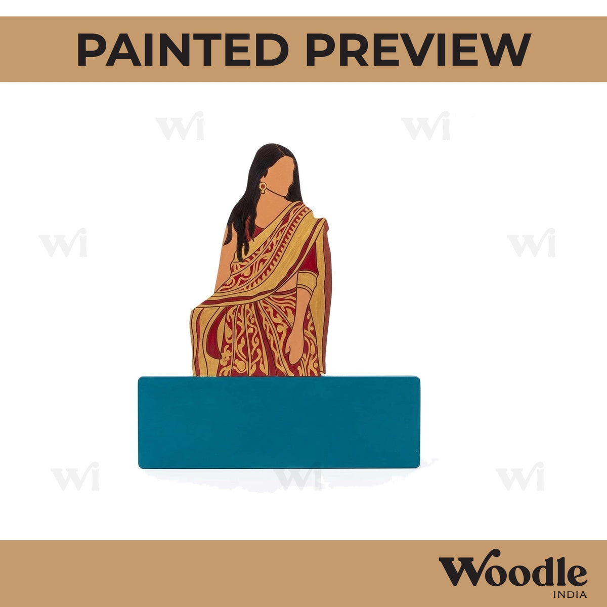 Woman Nameplate Pre Marked MDF Design 3