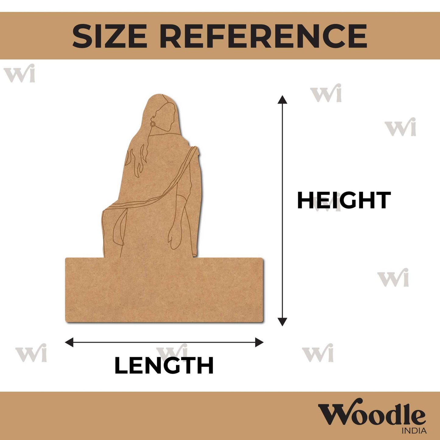 Woman Nameplate Pre Marked MDF Design 3