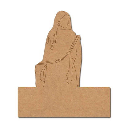 Woman Nameplate Pre Marked MDF Design 3
