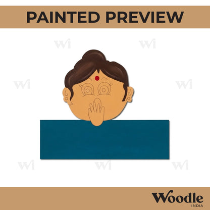 Woman Nameplate Pre Marked MDF Design 4