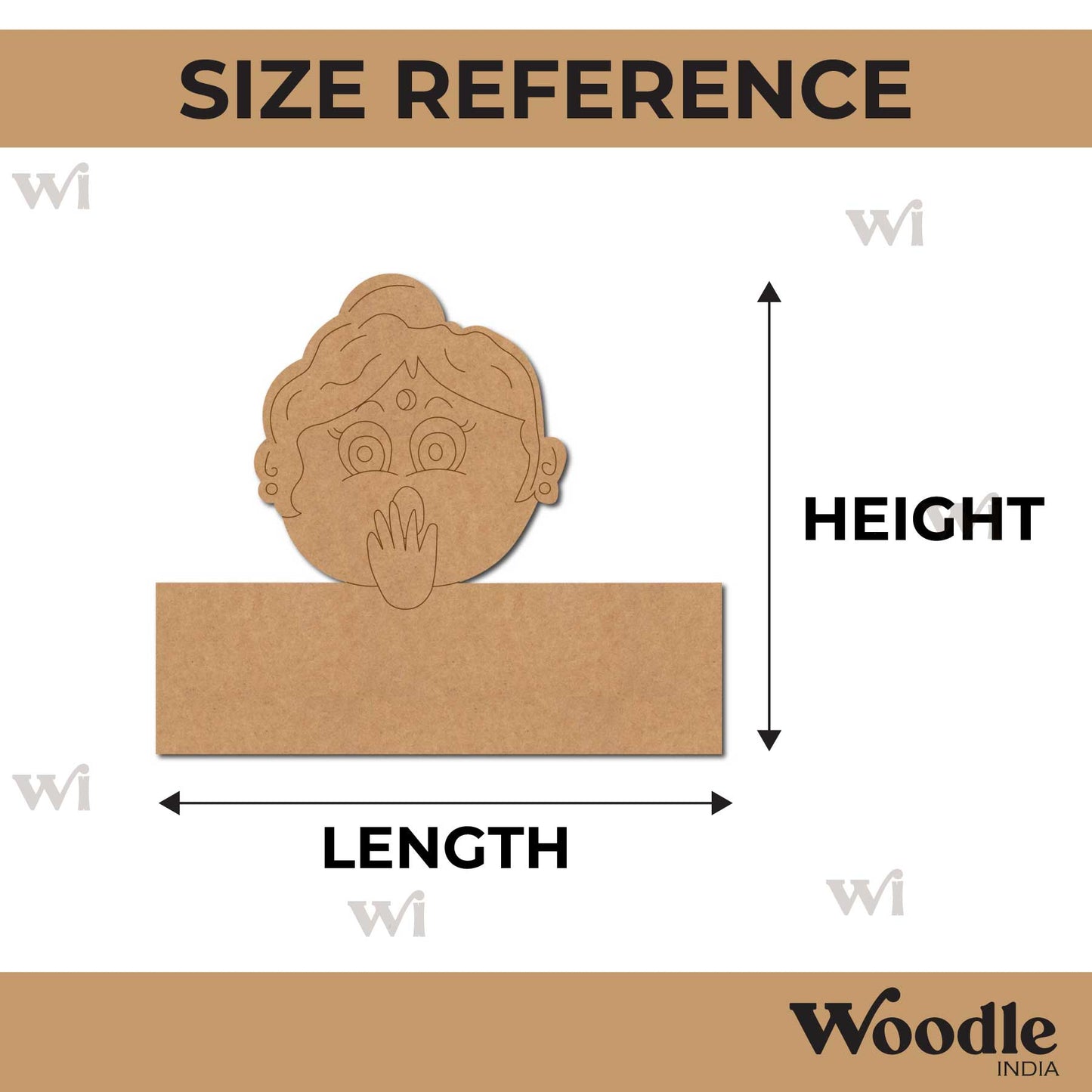 Woman Nameplate Pre Marked MDF Design 4