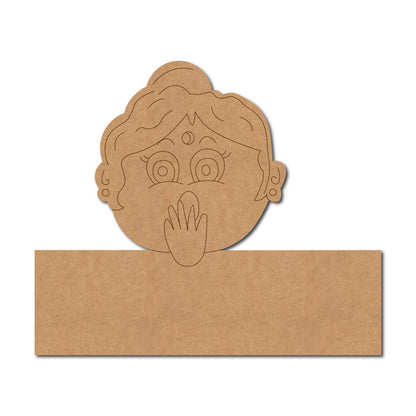 Woman Nameplate Pre Marked MDF Design 4