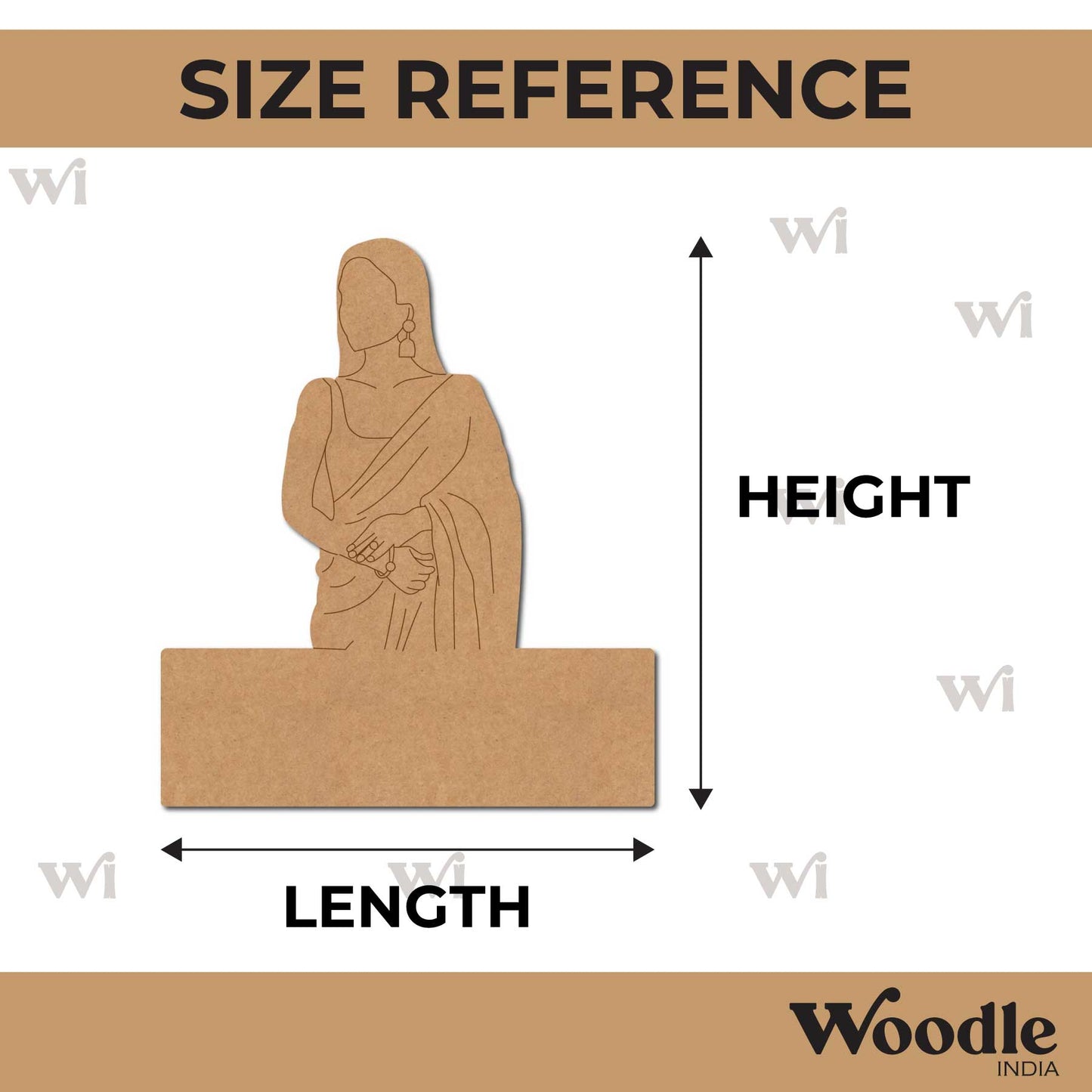 Woman Nameplate Pre Marked MDF Design 5