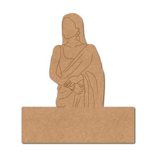 Woman Nameplate Pre Marked MDF Design 5