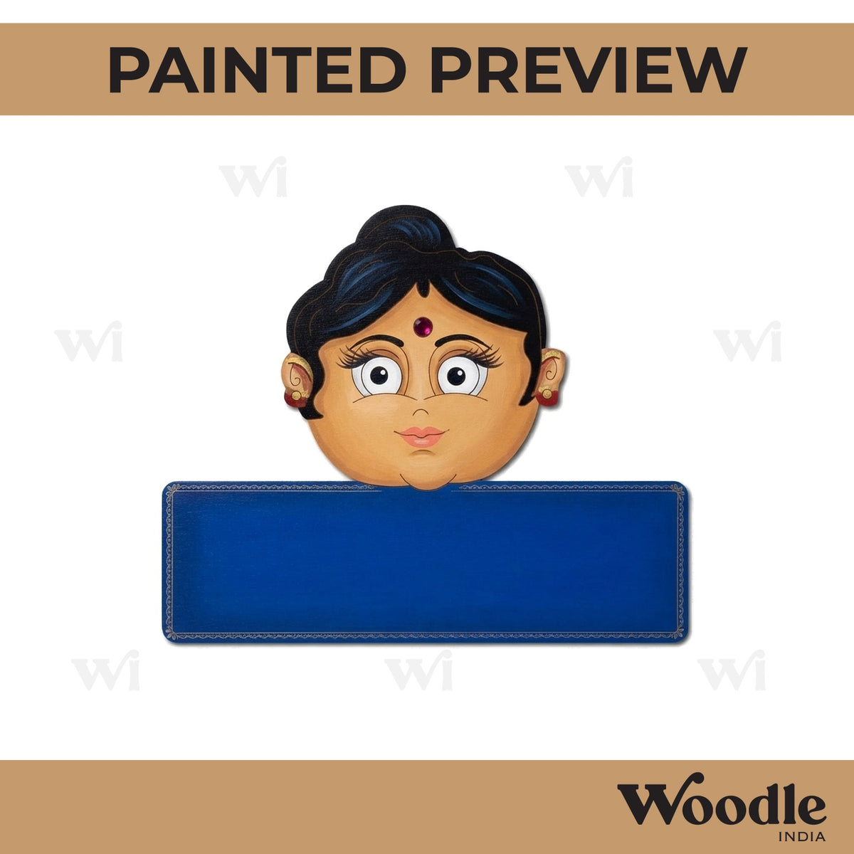 Woman Nameplate Pre Marked MDF Design 6