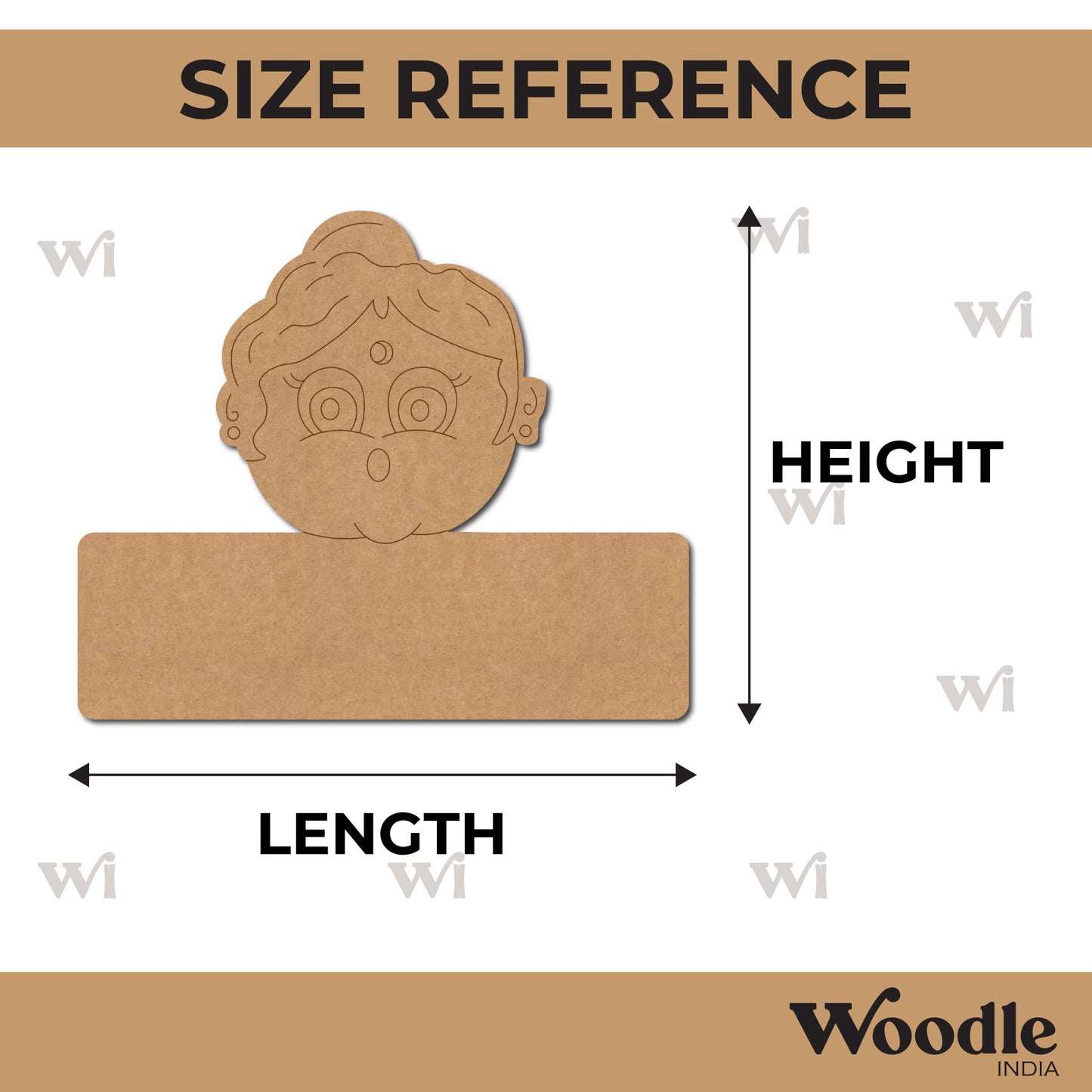 Woman Nameplate Pre Marked MDF Design 6