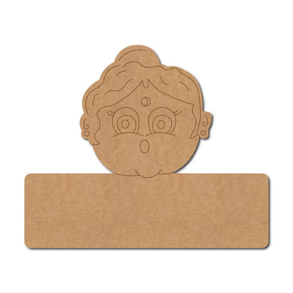 Woman Nameplate Pre Marked MDF Design 6