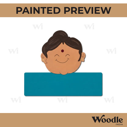 Woman Nameplate Pre Marked MDF Design 7