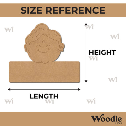 Woman Nameplate Pre Marked MDF Design 7
