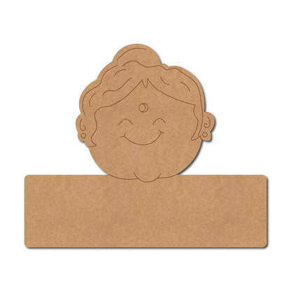 Woman Nameplate Pre Marked MDF Design 7