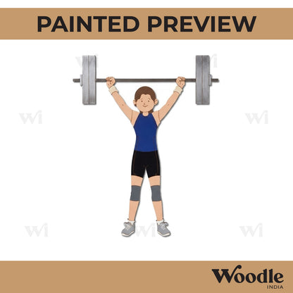 Woman Powerlifter Pre Marked MDF Design 1