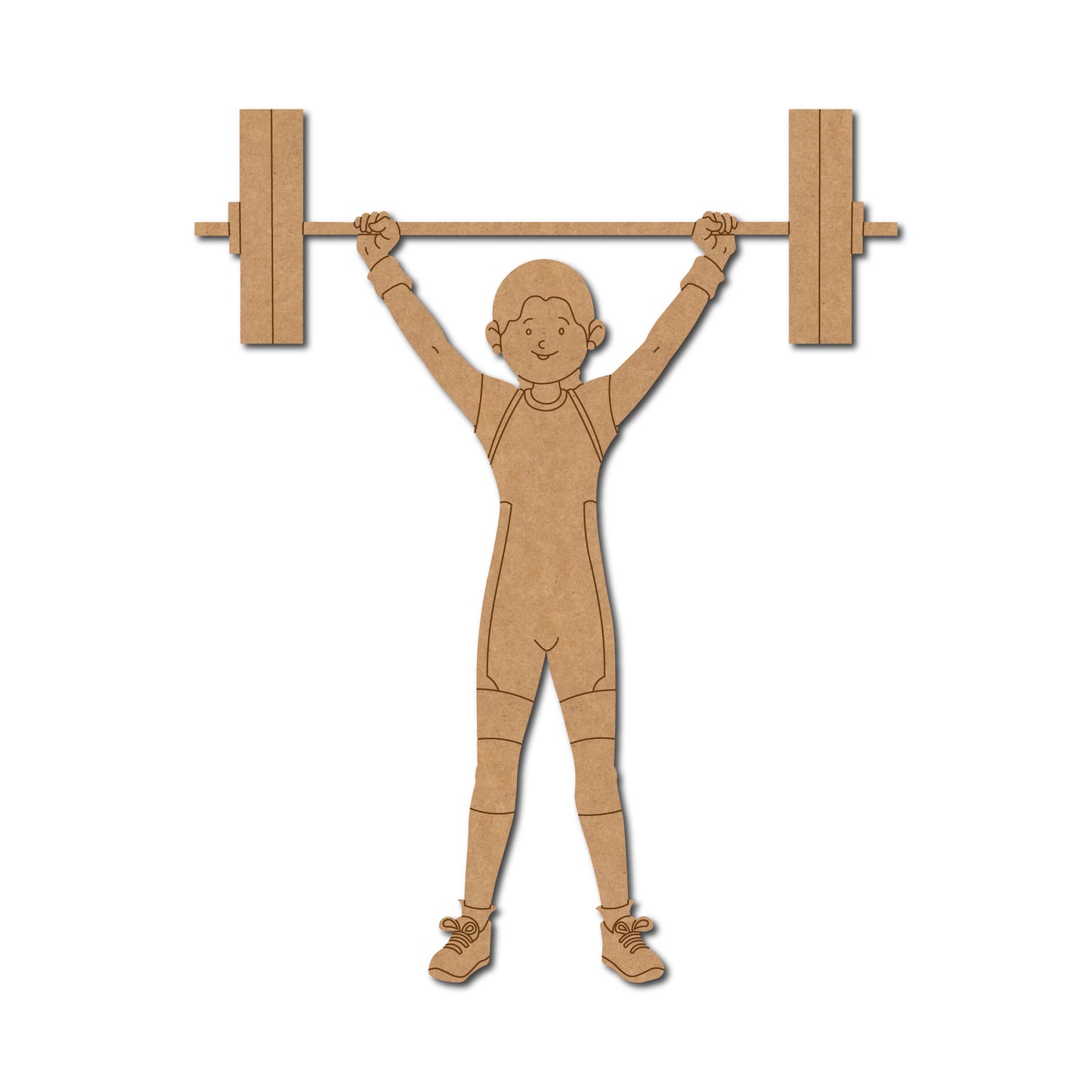 Woman Powerlifter Pre Marked MDF Design 1