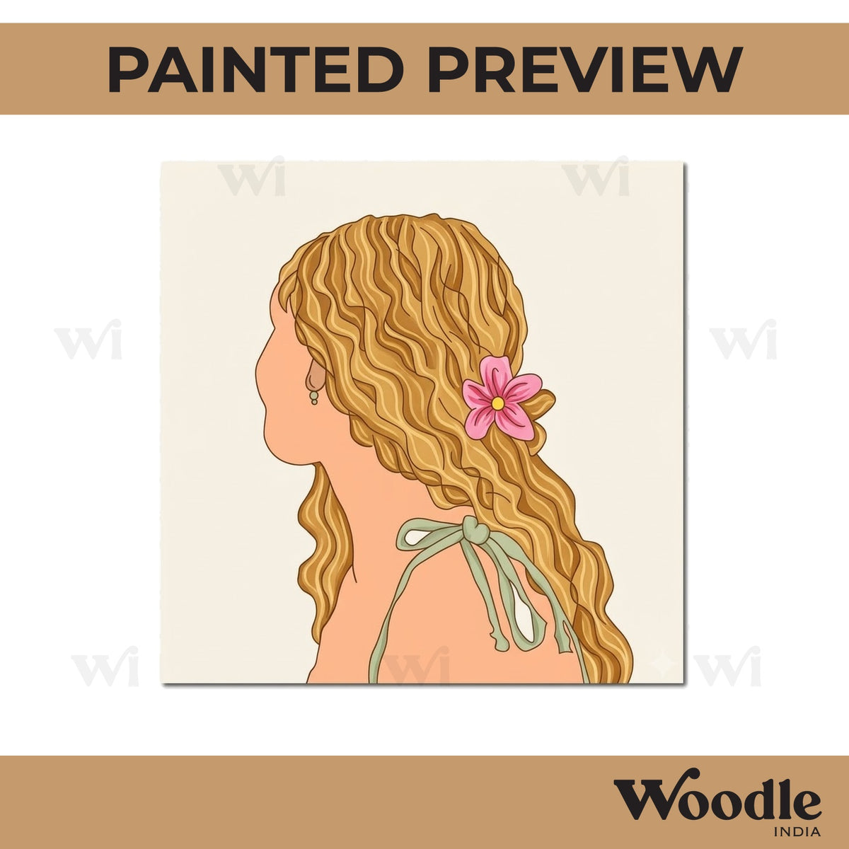 Woman Pre Marked Square MDF Design 1