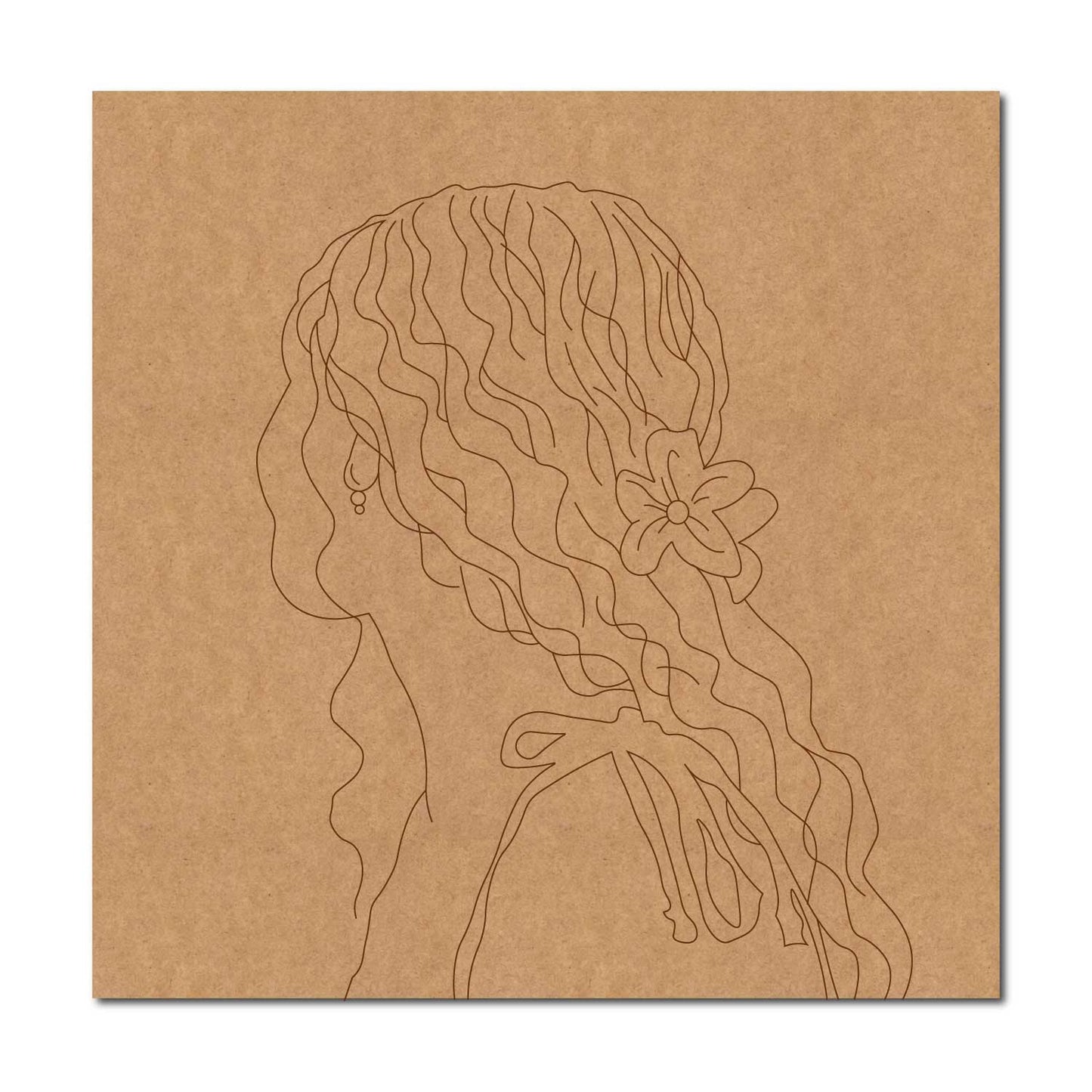 Woman Pre Marked Square MDF Design 1