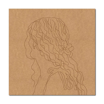 Woman Pre Marked Square MDF Design 1