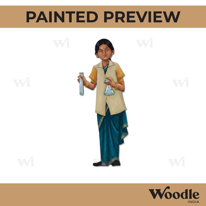 Woman Scientist Pre Marked MDF Design 1