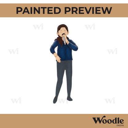 Woman Singer Pre Marked MDF Design 1