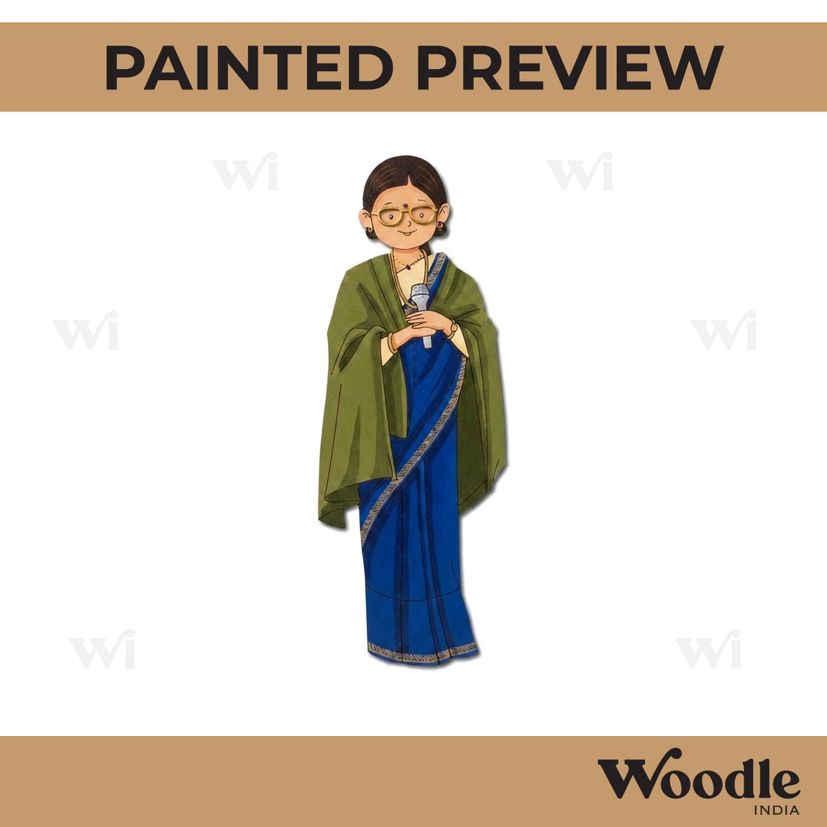 Woman Singer Pre Marked MDF Design 3