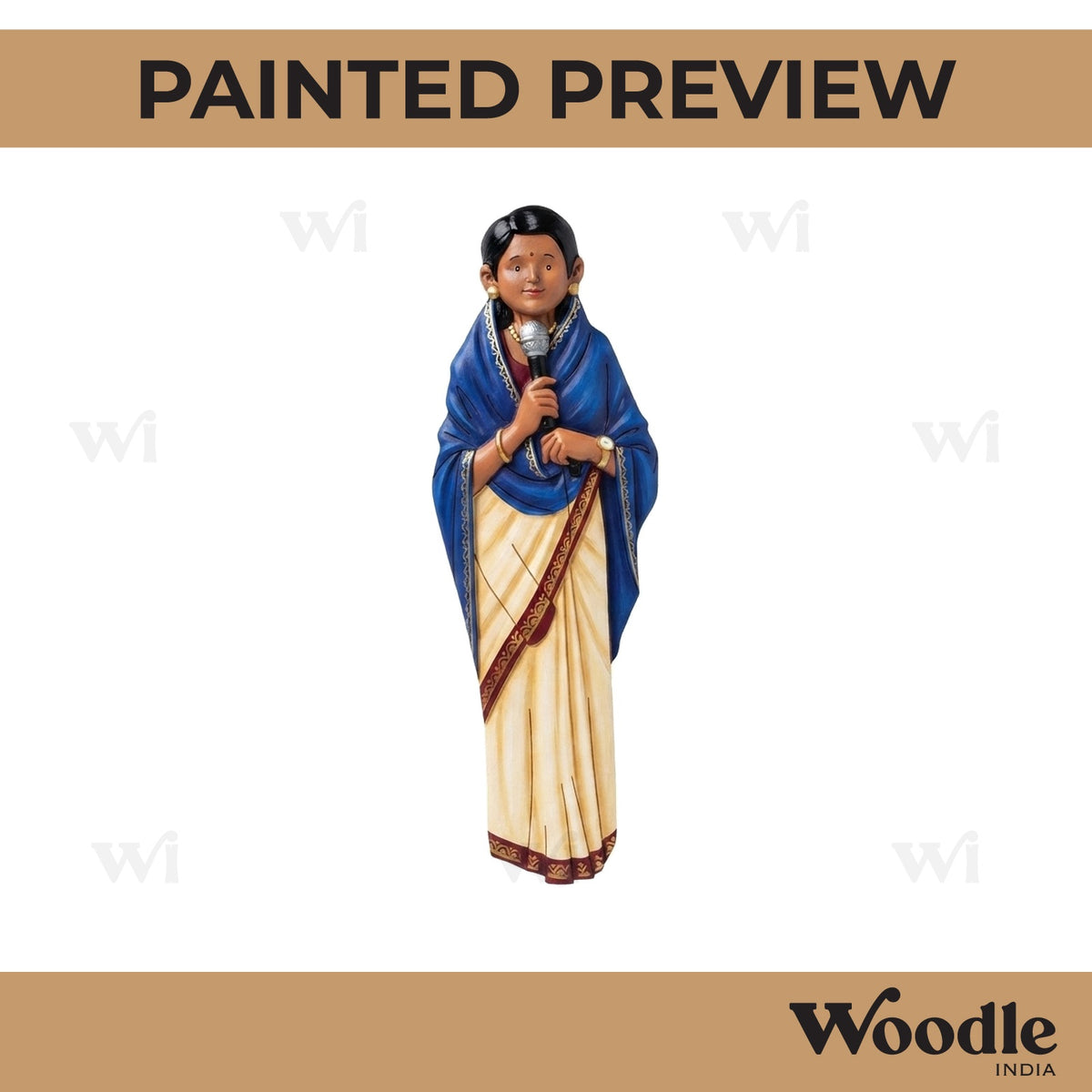 Woman Singer Pre Marked MDF Design 4
