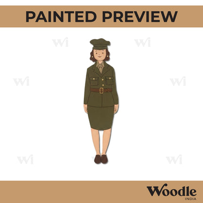 Woman Spy Army Pre Marked MDF Design 2