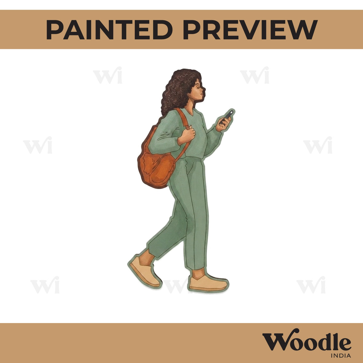 Woman Walking Pre Marked MDF Design 1
