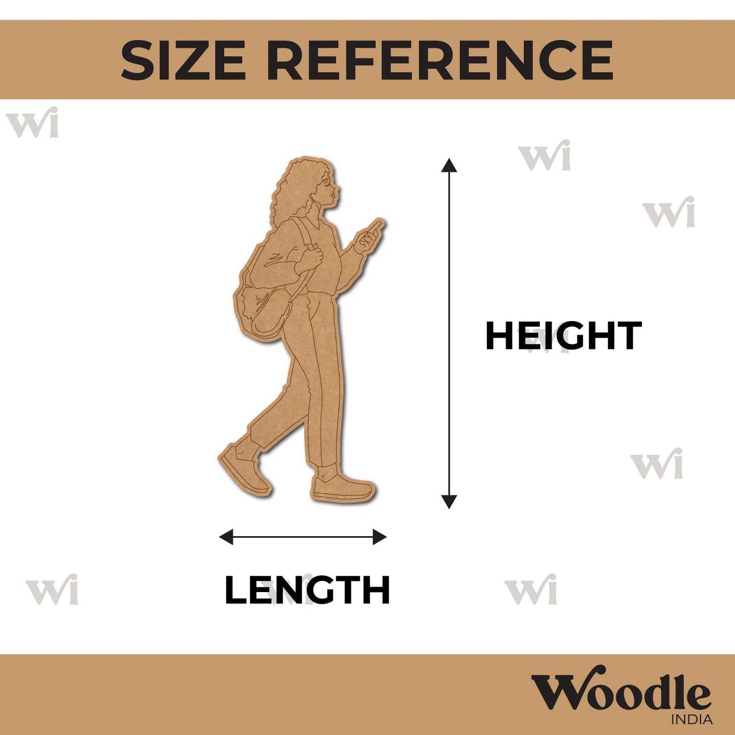 Woman Walking Pre Marked MDF Design 1